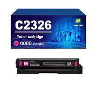 C2326 Cartucho De Tóner con Chip, Compatible para Lexmark 24B7502, 24B7499, 24B7500 Y 24B7501. Funciona con Impresoras C2326 Y XC2326. Alto Rendimiento: 6000 Páginas,Magenta-1 Pack