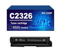 C2326 Cartucho De Tóner Sin Chip Compatible para Lexmark C2326 XC2326 Impresora, Tóner De Alto Rendimiento (5500/6000 Páginas),Black-1 Pack