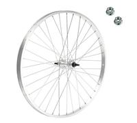 C2638PS7 Rueda llanta trasera CityBike Bicicleta 26 x 1 3/8-7 velocidades de aluminio Buje de acero Cierre con tuerca Silver