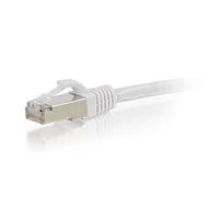 C2G 0,3 m (apantallado Entrelazado Cat. 6 A SSTP, Cable de Red de Red, Color Negro Blanco Bianco - Bianco 1,5 m
