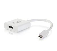 C2G 29475 Adaptador USB 3.1 USB-C a 4K UHD HDMI Audio/Video, Blanco (8 Pulgadas)