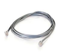 C2G 83866 5M RJ11 6P4C Cable ADSL de Internet modular recto, cable adecuado para Internet de alta velocidad, router de banda ancha, módem, enchufe de teléfono, microfiltro y más