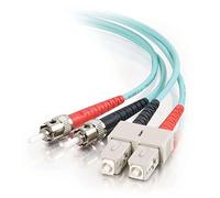 C2G 85525 Cable de Fibra optica - Cable de Fibra óptica (SC, ST, Macho/Macho, 5m) Turquesa