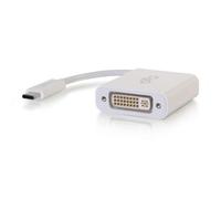 C2G Adaptador USB, USB C a DVI D, Adaptador de Video, Blanco, Cables to Go 29484