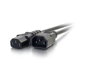 C2G Alargo de - Cable (2 m, Male connector / Female connector, C14 acoplador, C13 acoplador, 250 V, Negro)
