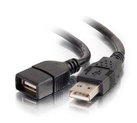 C2G 52107 - Cable de extensión USB 2.0 A macho a USB 2.0 A hembra, 2 m, color negro