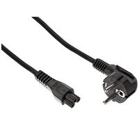 C2G - Cable de alimentación para Ordenador portátil (CEE 7/7 a IEC 60320 C5) de 3 m - Cables eléctricos (3 m, Macho Connector/Macho Connector, CEE7/7, acoplador C5, 250 V, Negro)