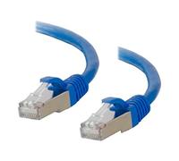 C2G Cable de conexión de Red Cat6a blindado (STP) - Cable de conexión - RJ-45 (M) a RJ-45 (M) - 5 m - STP - Cat 6a - Moldeado, sin enganches, Trenzado - Azul
