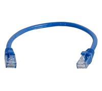 C2G Cable de conexión de Red de 0,3 m Cat5e sin blindaje y con Funda (UTP), Color Azul - Cable de Red (Color Azul, 0,3 m, Cat5e, U/UTP (UTP))