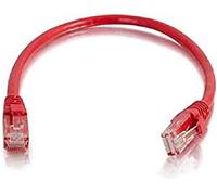 C2G Cable de conexión de Red de 3 m Cat6 sin blindaje y con Funda (UTP), Color Rojo - Cable de Red (Color Rojo, Cat6, U/UTP (UTP), RJ-45, RJ-45, Macho/Macho, Oro)