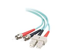 C2G Cable de fibra óptica de 1 m para 10 Gb Base-SR y 10GBase-LRM SC/ST 10Gb LSZH Duplex Multimodo 50/125 Fibra