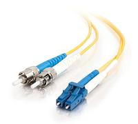 C2G Cable de fibra óptica de 1 m para aplicaciones Gigabit Ethernet LC/ST LSZH Duplex Multimodo 9/125 SM Fibra