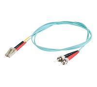 C2G Cable de fibra óptica de 20 m para 10 Gb Base-SR y 10 GBase-LRM LC/ST Duplex multimodo 50/125 10 Gb LSZH Fibra