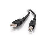 C2G Cable de impresora USB 2.0 A a B Compatible con impresoras y escáneres de HP, Epson, Brother, Samsung, Cannon y todos los demás dispositivos USB A/B Negro 3 m