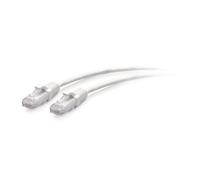 C2G Cable Ethernet ultrafino (3 m) CAT6A extraflexible, ideal para usar con router, módem, Internet, cajas WiFi, Xbox, PS5, Smart TV, SKY Q, ofrece velocidades de Internet ultrarrápidas, color blanco