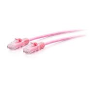 C2G Cable Ethernet ultrafino de 4.5 m (15 pies) CAT6A, ideal para usar con router, módem, Internet, cajas WiFi, Xbox, PS5, Smart TV, SKY Q, ofrece velocidades de Internet ultrarrápidas, color rosa