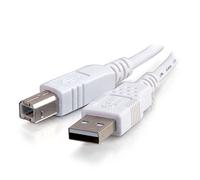 Cable USB 2.0 A/B de 1 m - Cable USB (USB A, USB B, 1 m, 0,059 kg (0,13 Libras), Color Blanco