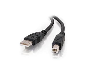 C2G Cable USB de impresora de 2 m, cable USB 2.0 A a B. Compatible con impresoras y escáneres de HP, Epson, Brother, Samsung, Cannon y todos los demás dispositivos USB A/B, color negro
