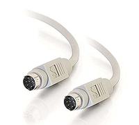 C2G /Cables To Go 02318 - Cable mini DIN M/M serie RS232 de 8 pines, color beige (10 pies, 3,05 metros), negro