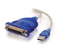 C2G /Cables to Go 16899 Cable adaptador de impresora paralelo USB a DB25, 6 pies