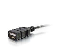 C2G /Cables to Go 27320 - Cable Adaptador OTG de 6 Pulgadas, Adaptador USB para móvil Micro-B Macho a A Hembra