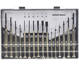 C2G /Cables to Go 38014 - Juego de destornilladores para joyeros (16 piezas)