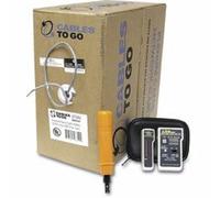 C2G/Cables to Go - Kit de instalación de Red Cat 5e con Herramienta, comprobador y Cable Plenum sólido de 500 pies