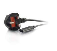 C2G CBL/3 M Bs1363 To Iec 60320 C7 PWR Cord-Cable (3 M, Male Connector/Male Connector, BS 1363. C7 Acoplador, 250 V, Negro)