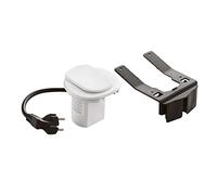 C2G Legrand Power Desk - Anilla para 1 Toma de Corriente con Cable de 2 m, Color Blanco