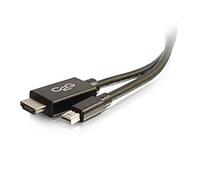 C2G Mini Adaptador de Puerto de Pantalla, Puerto de Pantalla a HDMI, Macho a Macho, Negro, 6 pies (1,82 Metros), Cables para Llevar 54421