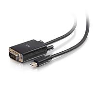 C2G Mini Adaptador de Puerto de Pantalla, Puerto de Pantalla a VGA, Negro, 6 pies (1,82 Metros), Cables para Llevar 54677
