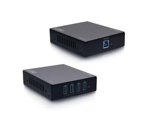 C2G Superbooster® - Kit Extensor USB sobre Cat6a de 4 Puertos - USB 3.2 Gen1 (5 Gbps)