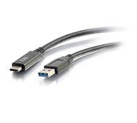 C2G USB-C® a USB-A SuperSpeed USB 3.2 GEN 1.8 m (1.8 m) Transferencia de datos de 5 Gbps y cable de carga de 3 A, macho a macho, color negro