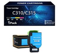 C310 C315 Cartuchos de Tóner de Alta Capacidad Compatibles con los Números 006R04356 006R04357 006R04358 006R04359 para Xerox C310 C310DNI C310DNIM Impresoras,Cyan-1 Pack