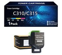 C310 C315 Cartuchos de Tóner de Alta Capacidad Compatibles con los Números 006R04356 006R04357 006R04358 006R04359 para Xerox C310 C310DNI C310DNIM Impresoras,Black-1 Pack