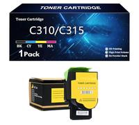 C310 C315 Cartuchos de Tóner de Alta Capacidad Compatibles con los Números 006R04356 006R04357 006R04358 006R04359 para Xerox C310 C310DNI C310DNIM Impresoras,Yellow-1 Pack