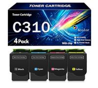 C310 C315 Kit de 4 Cartuchos de Tóner de Repuesto Compatible para Xerox - para C310 C310dni C310dnim C315 C315dni - Capacidad Estándar / Alta Capacidad,High Capacity