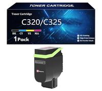 C320 C325 Cartuchos de Tóner de Alta Capacidad Compatibles con los Números 006R04823 006R04820 006R04821 006R04822 para Xerox C320 C325 Impresoras,Magenta-1 Pack