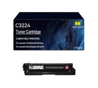 C3224 Cartuchos de tóner compatibles con C3220K0 C3220C0 C3220M0 C3220Y0 | Reemplazo del cartucho de tóner C3224 impresora para Lexmark C3224dw MC3224dwe MC3224adwe MC3224i, con chip(Magenta)