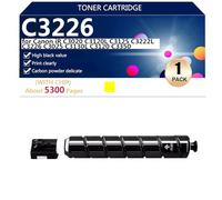 C3226 Cartucho de Tóner Compatible con Chip para Canon IR C3020 C3120L C3125 C3222L C3226 C3025 C3130L C3120 C3350 Impresoras, Claro y Nítido, de Rápida Adaptación,Yellow-1 Pack