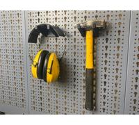 C3E 2 ganchos dobles para pared perforada Küpper y Eurolochung 45 mm Eurolochwand - Todas las paredes perforadas - Soporte para sistema - Accesorios para pared perforada