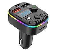 C4 Car Bluetooths reproducción de tarjetas MP3, transmisor FM, unidad de carga manos libres | 3A salida de carga rápida, transmisión inalámbrica confiable para coche audio navegación teléfono manos