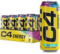 C4 Original - Bebida energética gaseosa con cafeína - No contiene azúcar - Ideal para preentrenamiento - Cosmic Rainbow - 500 ml - Pack de 12 unidades