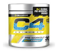 C4 Original Pre Workout Powder, Chicle, 30 porciones | Bebida energética en polvo para preentrenamiento Zero Sugar con 150 mg de cafeína, 1500 mg de monohidrato de creatina, 1600 mg de beta alanina