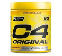 C4 Original - Suplemento en polvo para preentrenamiento - Piña | Bebida energética para antes de entrenar | 150 mg de cafeína + beta alanina + monohidrato de creatina | 60 raciones
