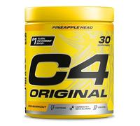 C4 Original - Suplemento en polvo para preentrenamiento - Piña | Bebida energética para antes de entrenar | 150 mg de cafeína + beta alanina + monohidrato de creatina | 30 raciones