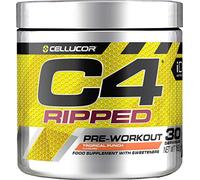 C4 Ripped - Suplemento en polvo para preentrenamiento - Cóctel tropical | Bebida energética para antes de entrenar | 150 mg de cafeína + beta alanina + extracto de granos de café verde | 30 raciones