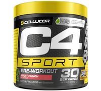C4 Sport - Suplemento en polvo para preentrenamiento - Cóctel de frutas | Bebida energética para antes de entrenar | 135 mg de cafeína + beta alanina + creatina | 30 raciones