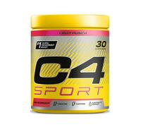 C4 Sport - Suplemento en polvo para preentrenamiento - Cóctel de frutas | Bebida energética para antes de entrenar | 135 mg de cafeína + beta alanina + creatina | 30 raciones