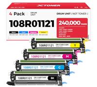 C400 C405 Unidad de tambor/tambor de imagen, paquete de 4 unidades de repuesto para Xerox 108R01121 Phaser 6600DN 6600N 6600 VersaLink C400DN C400N C405DN WorkCentre 6605DN 6605N 6655 C405 2636